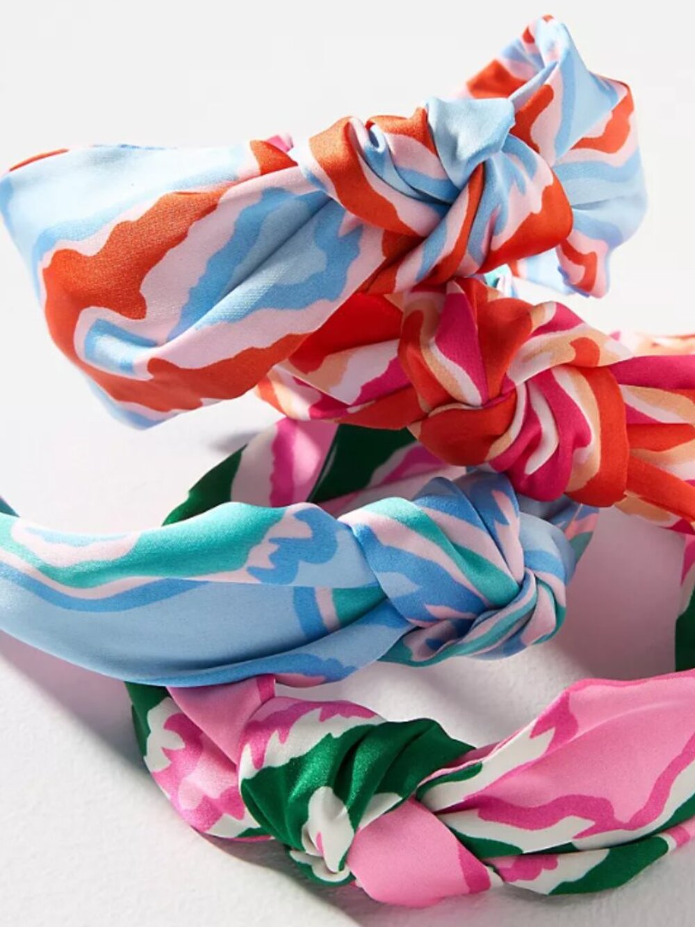 ANTHROPOLOGIE Everly Vibrant Print Knot Headband NWOT
